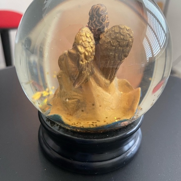 ANGEL SNOW GLOBE VINTAGE GOLD TONE GUMP’S OF SAN FRANCSICO - Picture 3 of 5